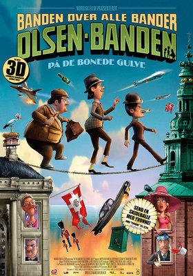 Filmplakat zum 3D-Film 'Olsen-Banden – på de bonede gulve'