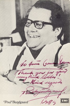 Autogramm Poul Bundgaard 1989