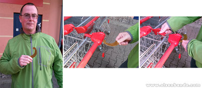 Das Stück Messing in Aktion.