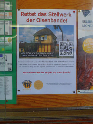 Plakat im Bahnhof Freital-Hainsberg (Foto: Heiko Ulbricht)