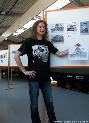 Thomas Bartels bei seiner letzten Ausstellung "10 Jahre Ausstellungs- und Fahrzeughalle Schlössel" bei der IG Preßnitztalbahn.