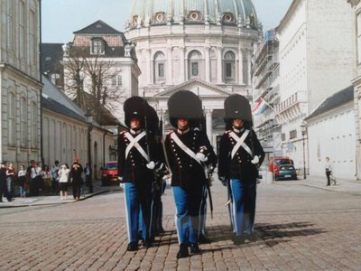 Schloss Amalienborg Leibgarde Kopenhagen April 2007