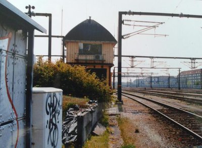 Stellwerk der DSB in Kopenhagen April 2007
