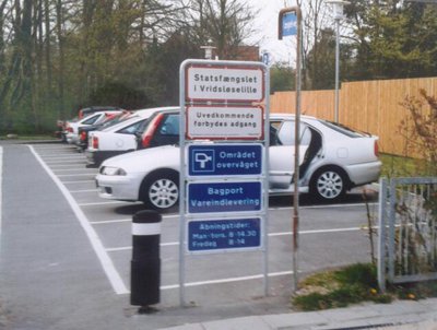 Besucherparkplatz Vridsløse Staatsgefängnis in Albertslund Sonntag 22.April 2007
