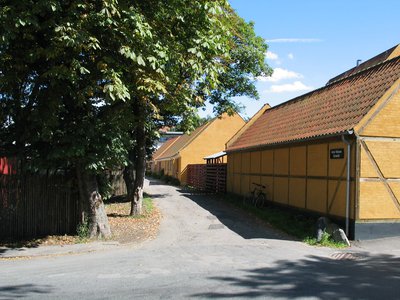 Hier noch einmal die Asta-Nielsen Strædet 2003 - da stehen vorn noch die Kastanien, die man auch im Film sieht. Nur die Haifischzähne fehlen...