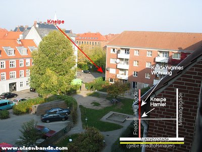 Dort drüben stand im ersten Film die Kneipe - heute alles neu bebaut.