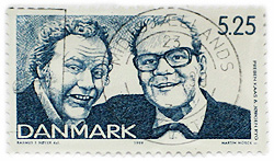 Briefmarke von Post Danmark: Preben Kaas und Jørgen Ryg